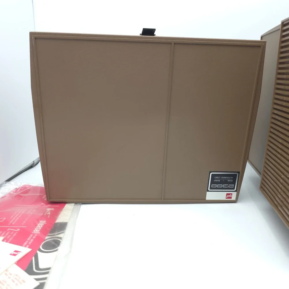 GAF 2388 Movie Projector Dual 8mm Super 8 Vintage Brown Automatic Load 1970 Tech